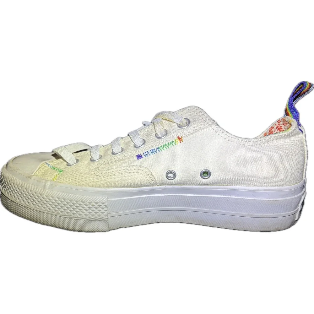 Converse Chuck Taylor All Star Lift Pride Rainbow Platform Sneakers A02264C 9.5 - Picture 8 of 13